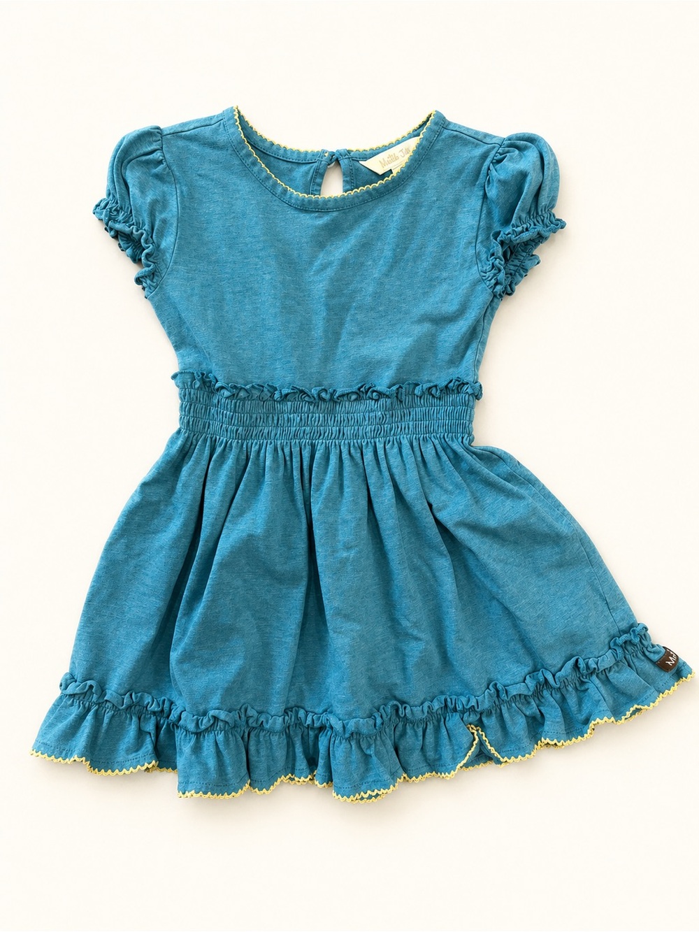 Matilda Jane Teal Ruffle-Hem Casual Dress